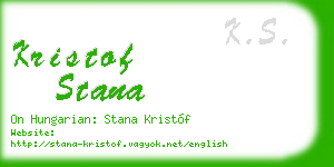 kristof stana business card